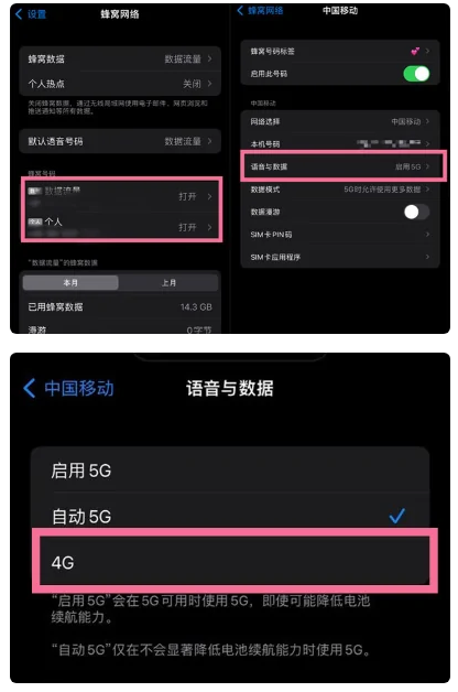 广昌苹果手机维修分享iPhone14如何切换4G/5G? iPhone14 5G网络切换方法 